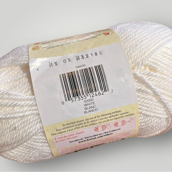 🟢5/$25  Barnard White Yarn Softee Baby - Picture 4 of 5